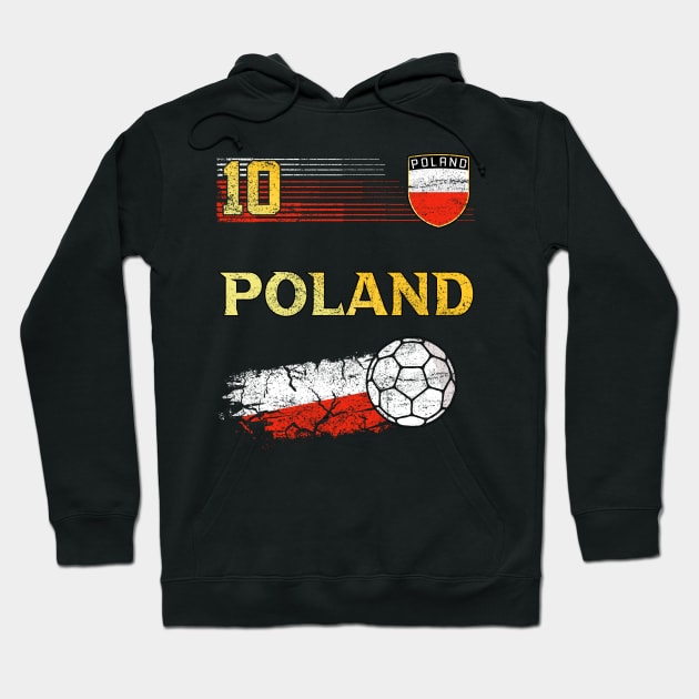 Poland Soccer Jersey Polish Flag Football Lovers Hoodie by TeeBlade